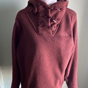 The North Face Maroon Pullover with Toggle Accents